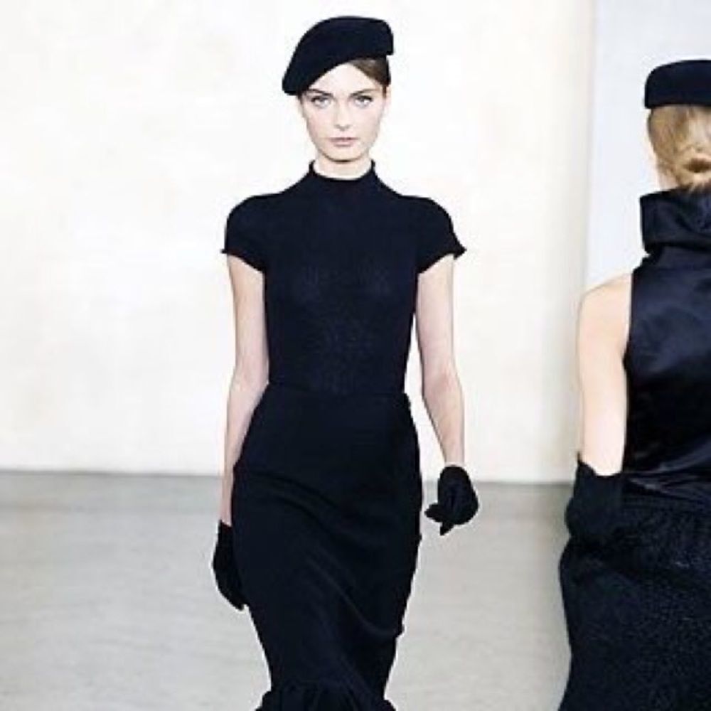 *Ralph Lauren Collection Black Cashmere Lined Lamb Suede Fringe Trimmed Gloves - Picture 12 of 16